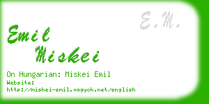 emil miskei business card